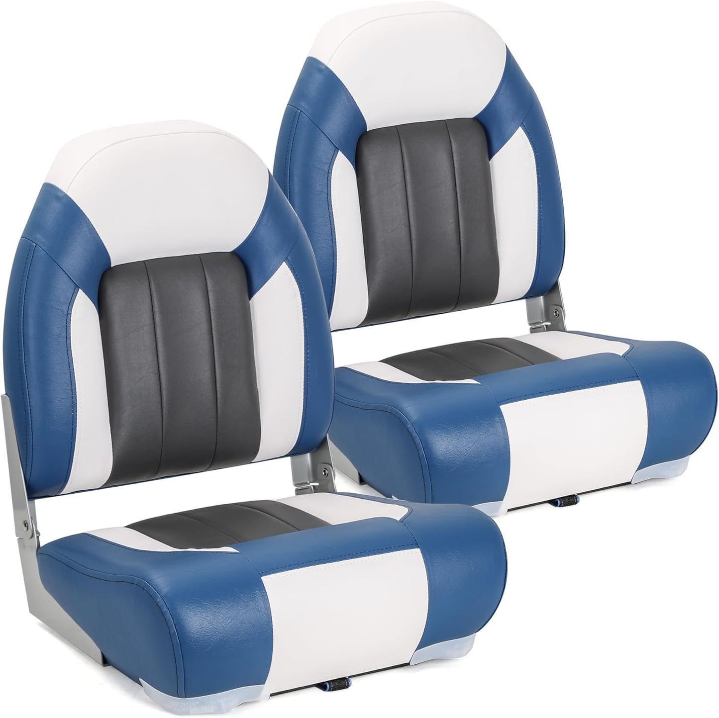 Deluxe Marine High Back Folding Boat Seat for Ultimate Comfort