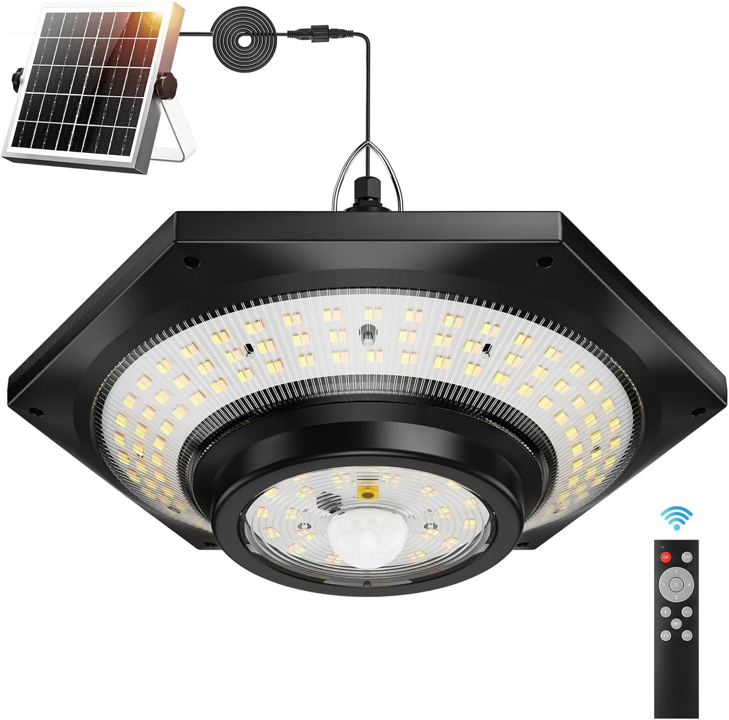 Solar Indoor Outdoor Shed Light with 4000LM and Remote Control