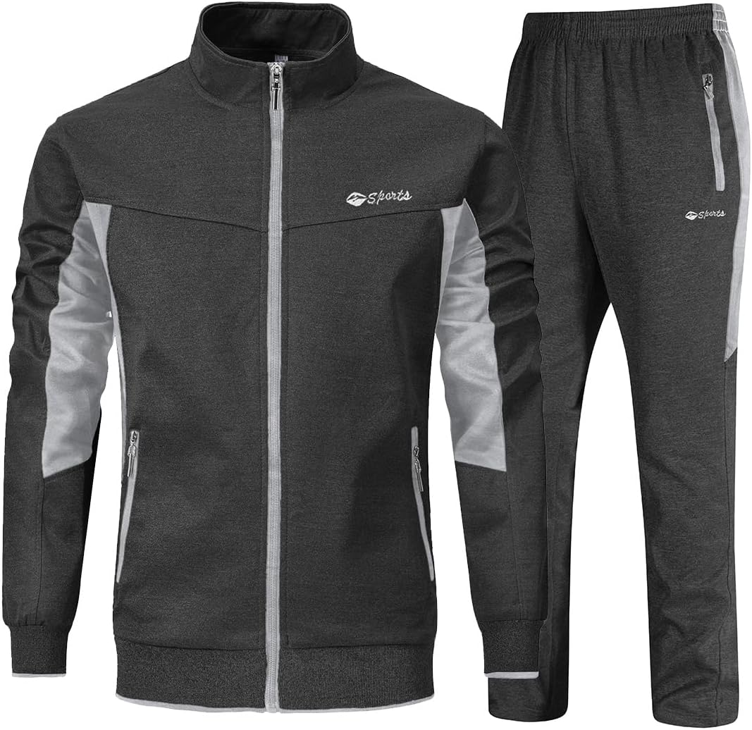 YSENTO Men's Tracksuits Set for Jogging and Athletic Activities