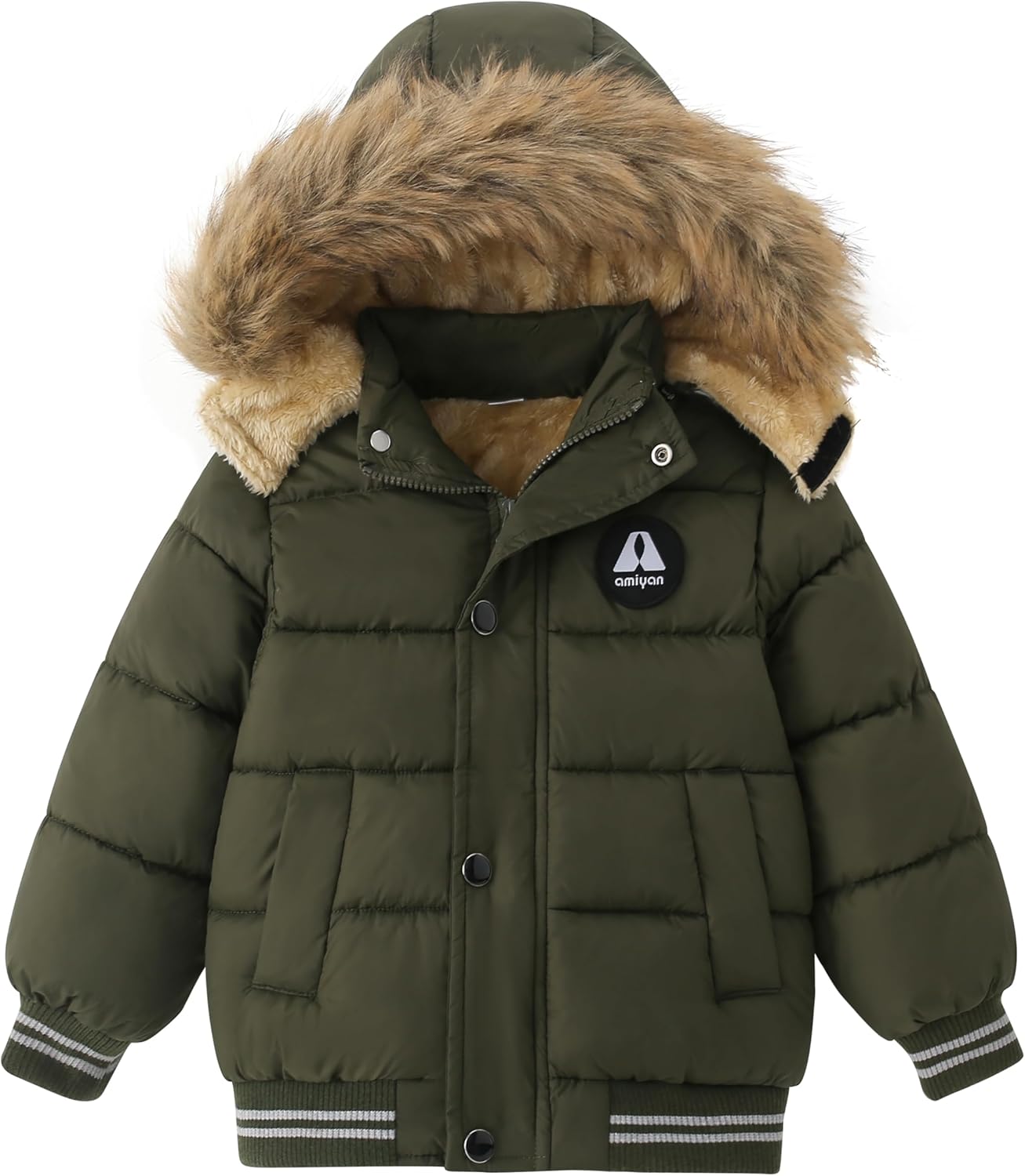 Toddler Down Winter Coat for Boys and Girls - Warm Fleece Jacket