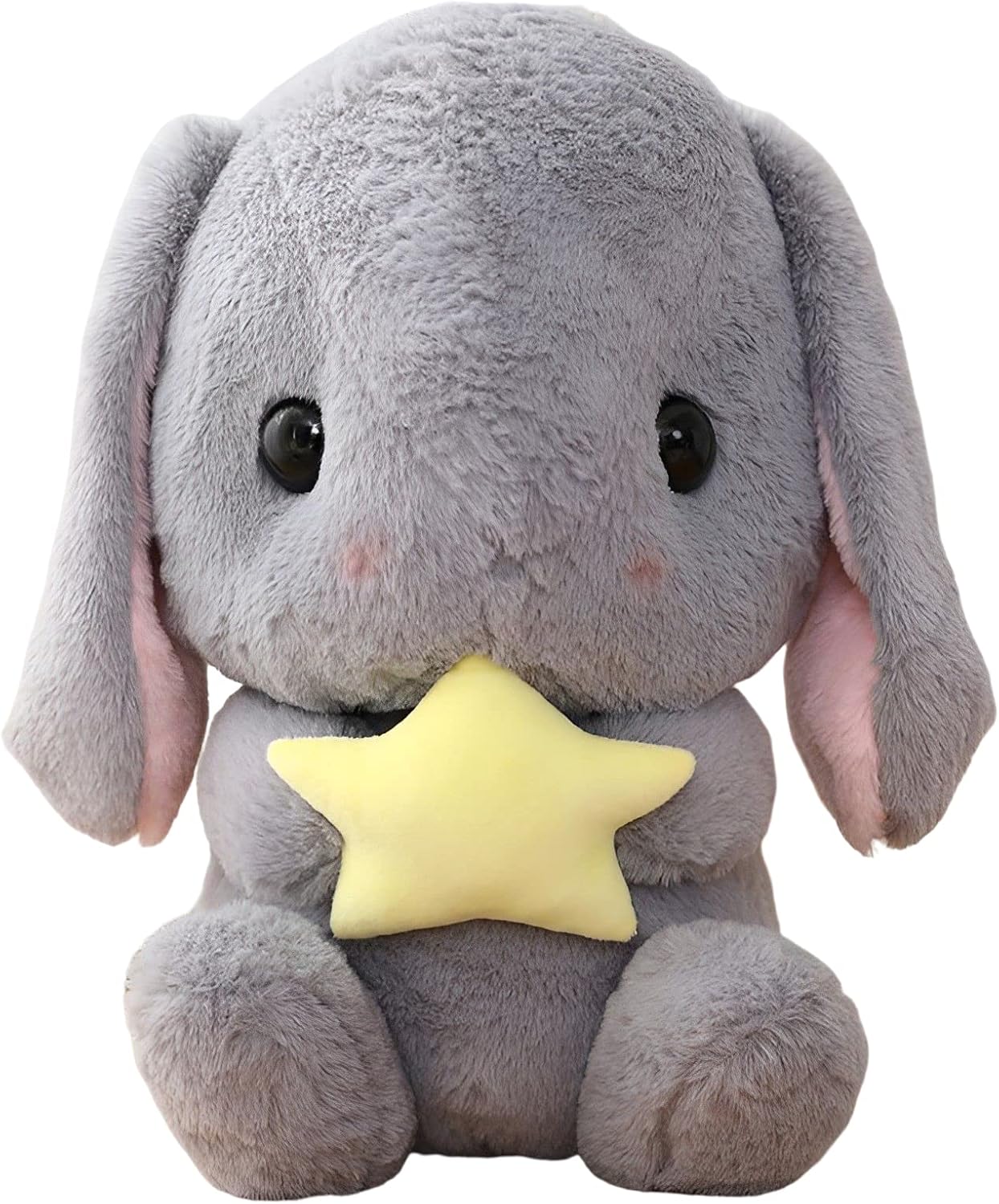 Realistic Gray Bunny Plush Toy - Cute 8.6in Rabbit