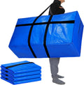 75 Gallon Extra Large Storage Bags 4 Pack - Foldable Moving Bags