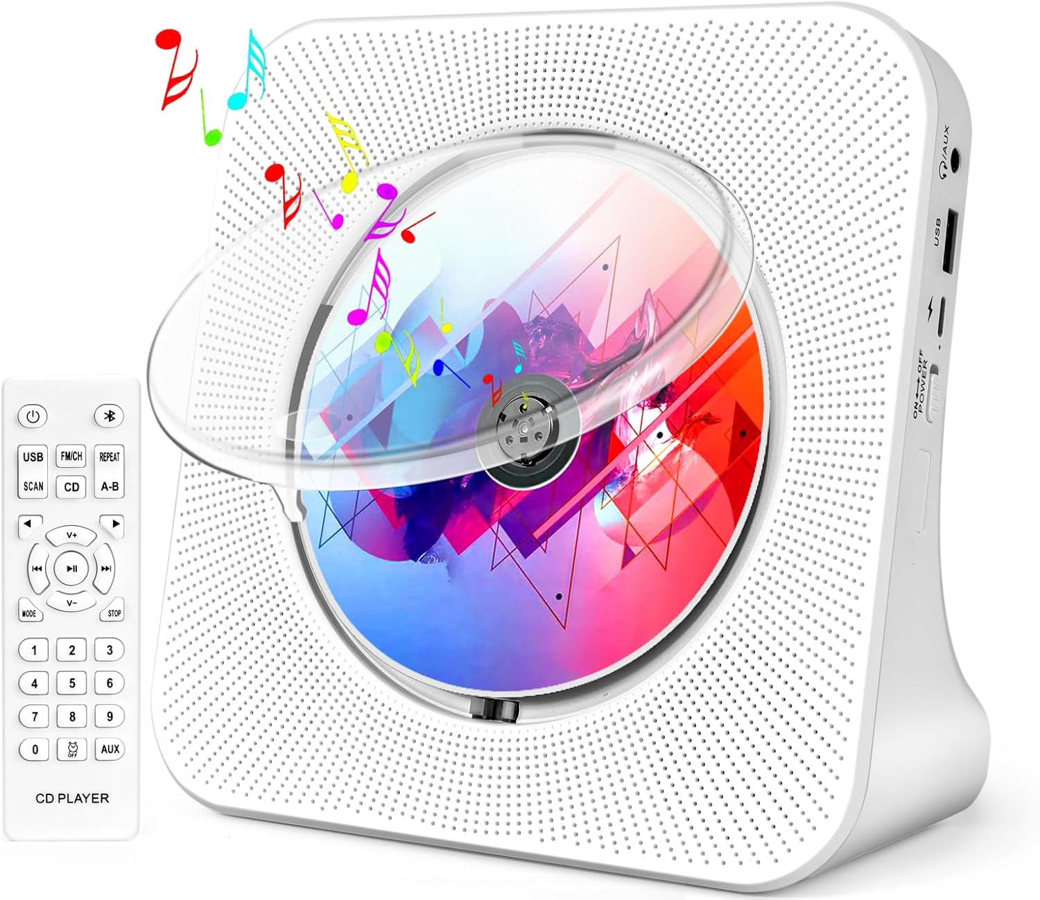 ROADOM Bluetooth CD Player - Hi-Fi Stereo Sound