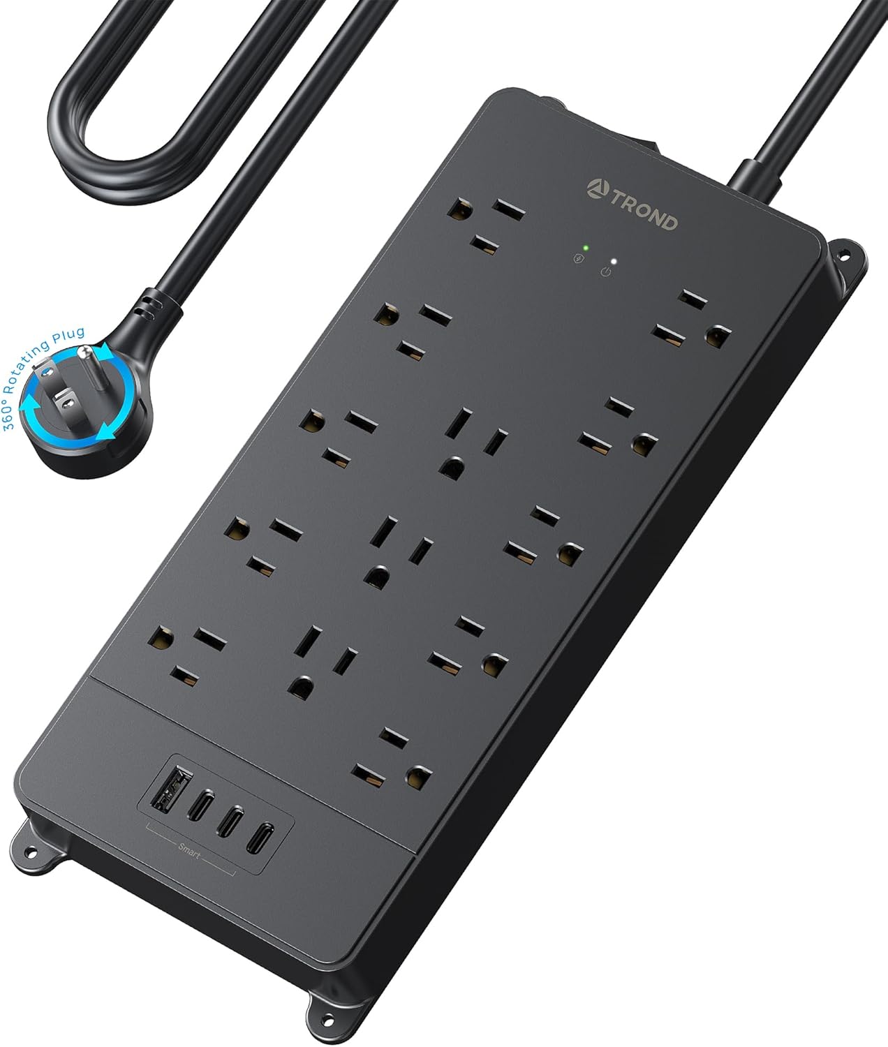 TROND 360 Rotating Flat Plug Surge Protector Power Strip Review