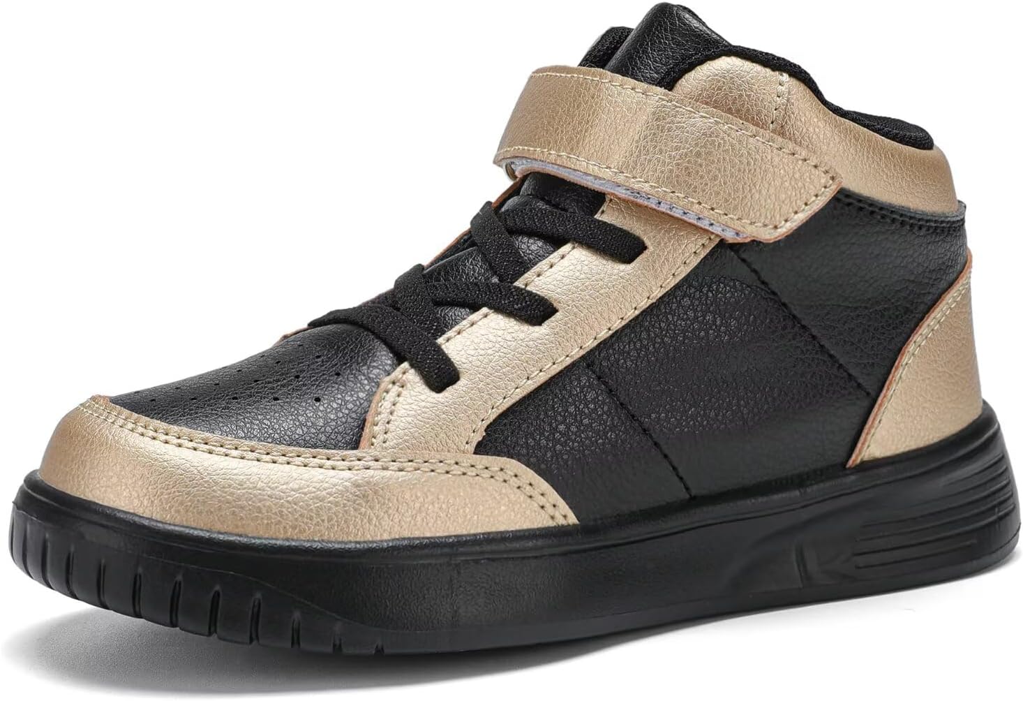 Kids Sneakers High Top Casual Lightweight Adjustable Strap Shoes