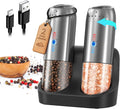 Gravity Electric Salt and Pepper Grinder Set with Rechargeable Base