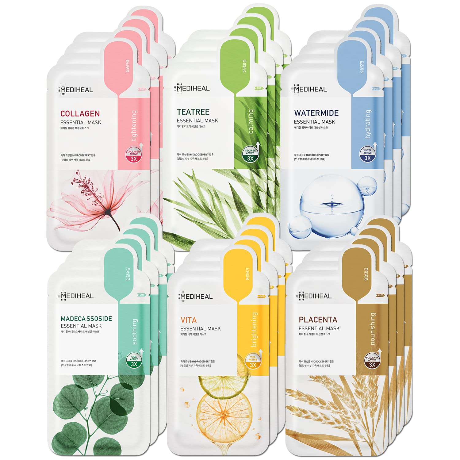 Mediheal Sheet Mask New Essential HERO 24 Pack for Radiance