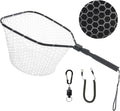 GOODCAT Fly Fishing Net Bass Trout Landing Net - Foldable, Rubber Mesh