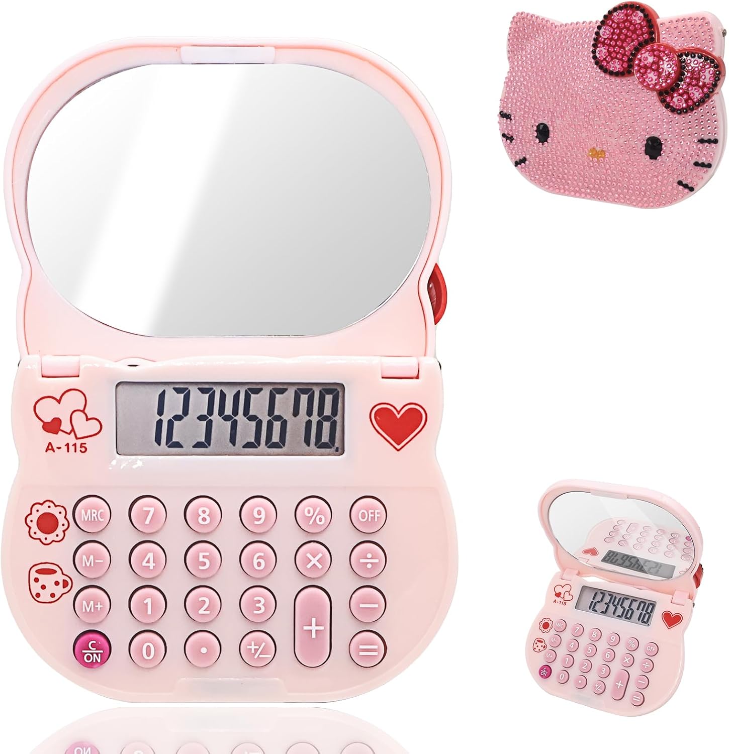 8-Digit Cute Desktop Calculator (Pink) - Easy & Stylish Calculations!
