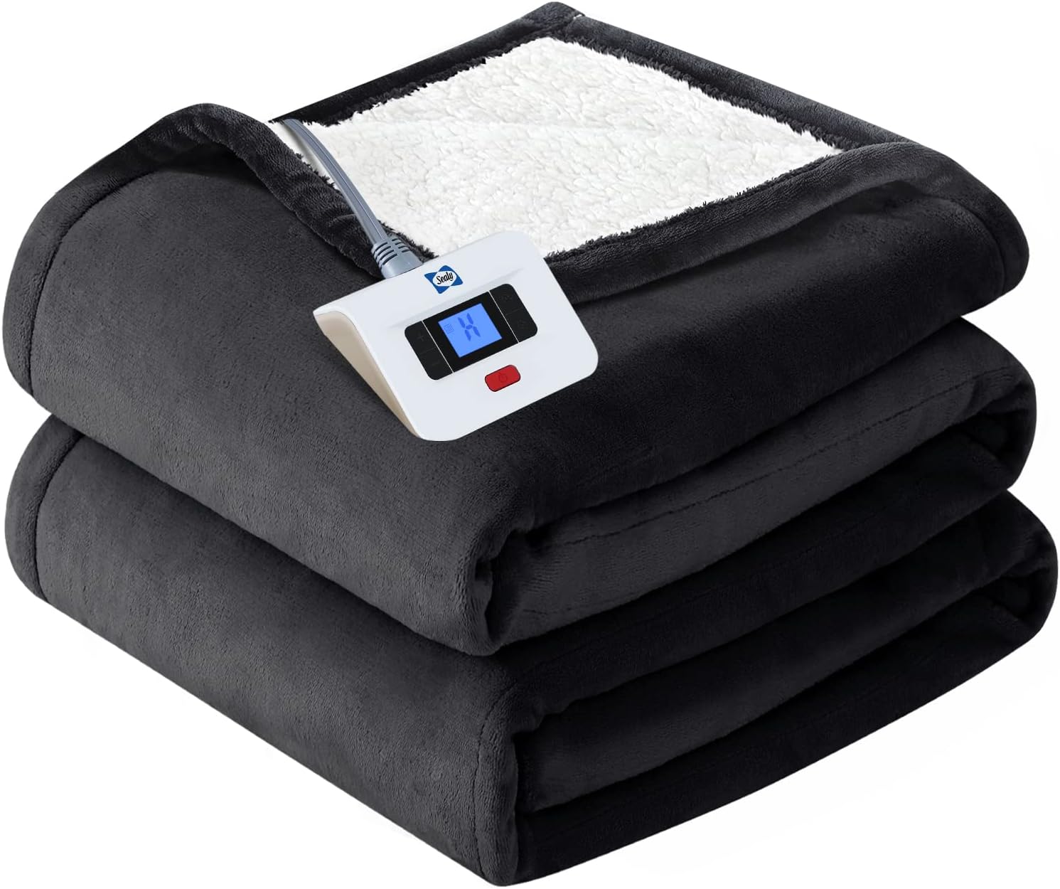 Sealy Electric Blanket Twin Size with 10 Heating Levels & Auto Off