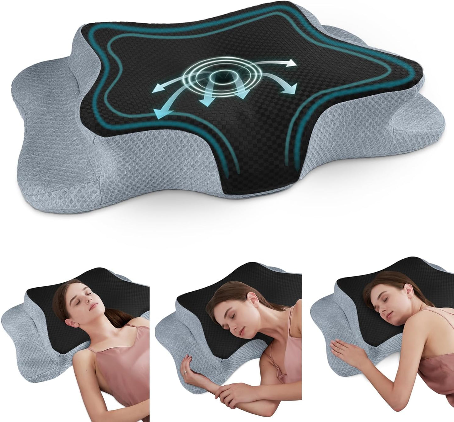 Cervical Neck Pillow for Pain Relief Sleeping and Comfort