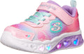 Skechers Unisex-Child Flutter Heart Lights Sneaker - Lighted Kids Shoe