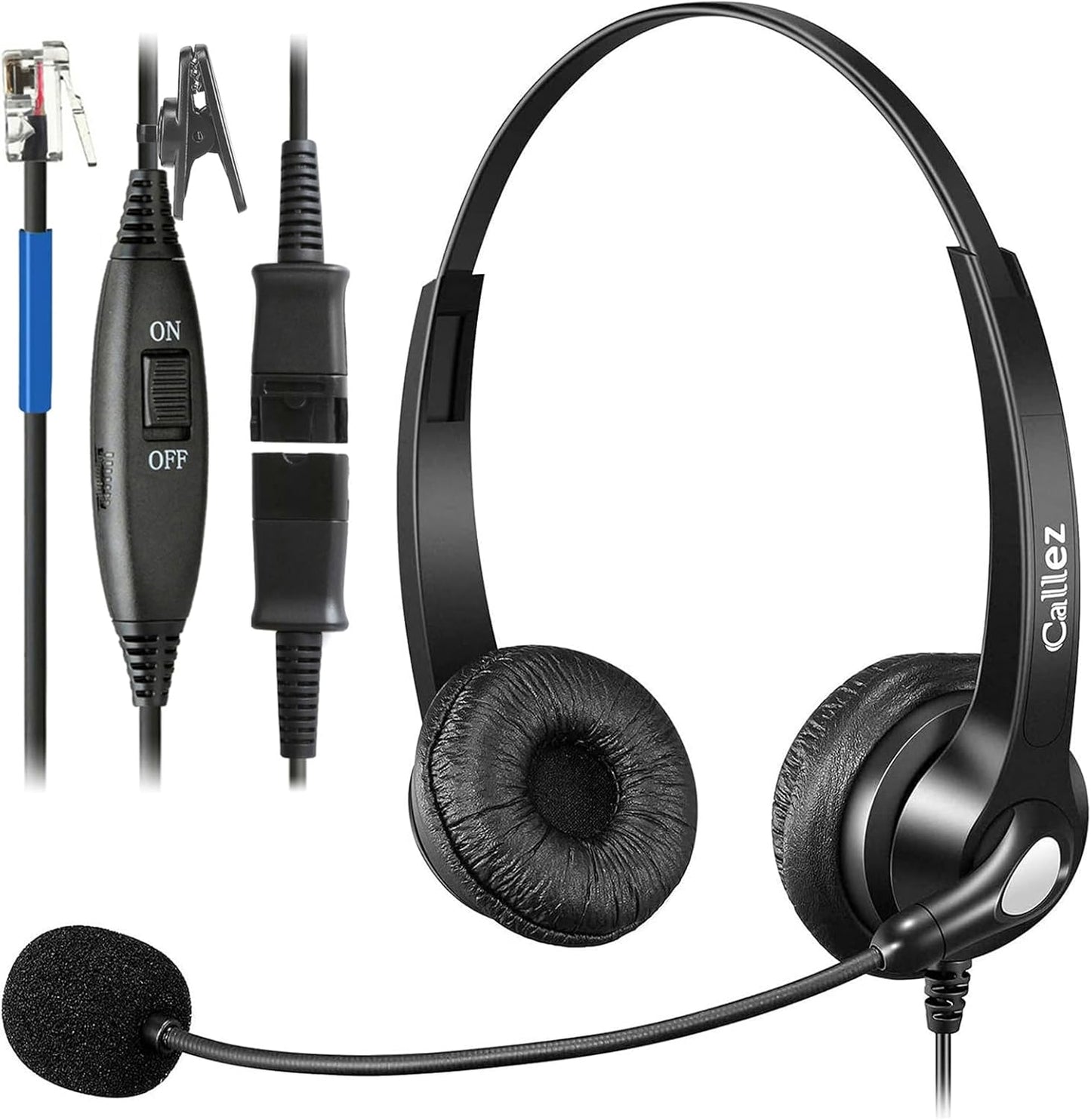 Callez RJ9 Phone Headset with Mic for Cisco IP Phones
