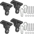 Heavy Duty Porch Swing Hangers Kit 4 Pack Black - 3500 Lb Capacity