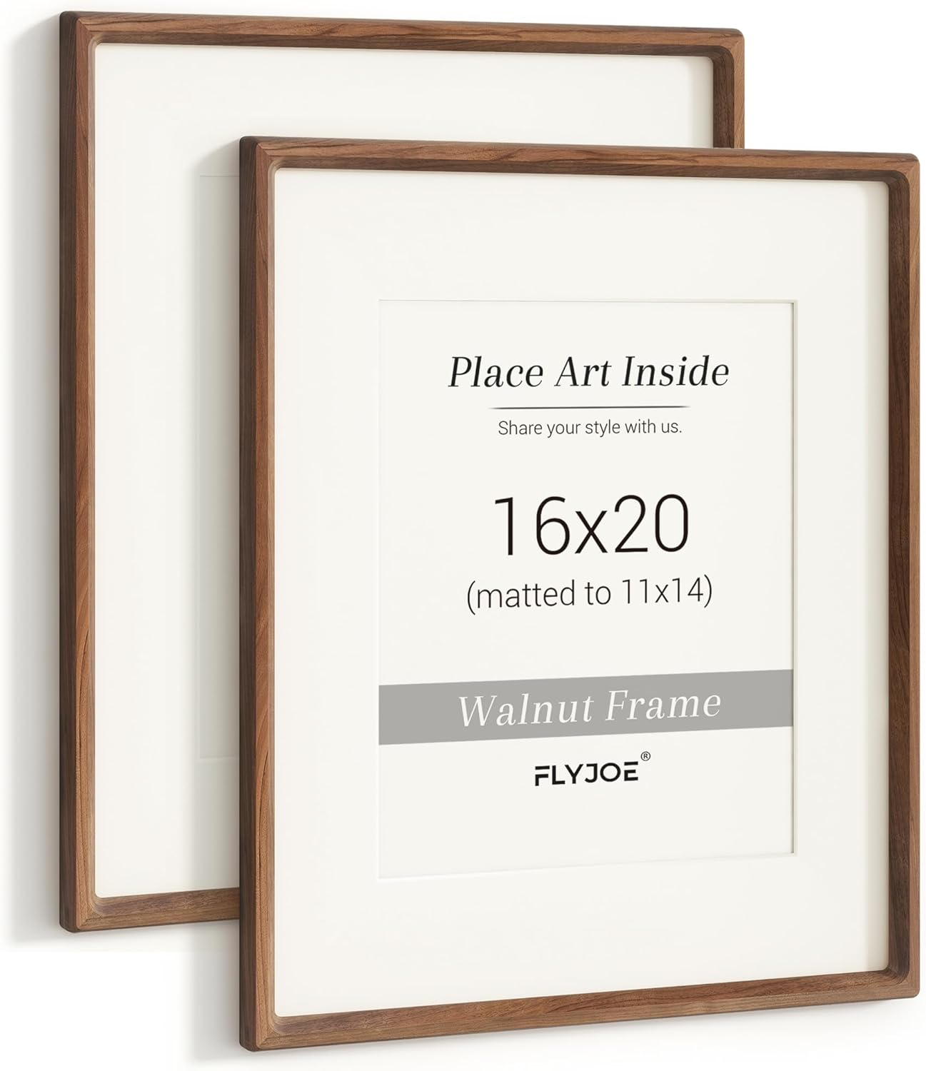 16x20 Picture Frame Set of 2 in USA-Sourced Walnut Wood