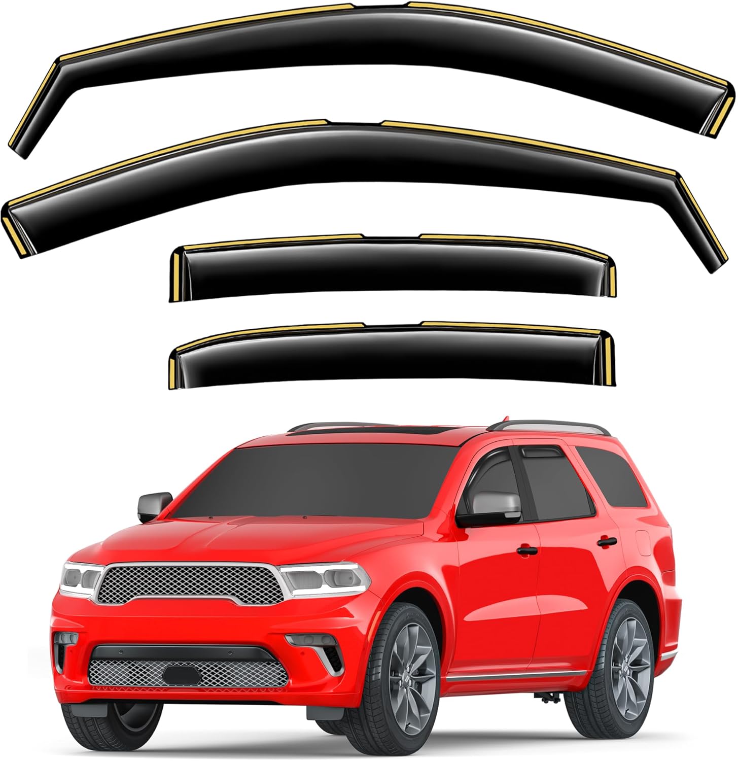 In-Channel Window Rain Guards for Dodge Durango 2011-2025