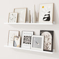 RICHFOCUS Set of 2 Picture Ledge Shelves for Elegant Wall Display