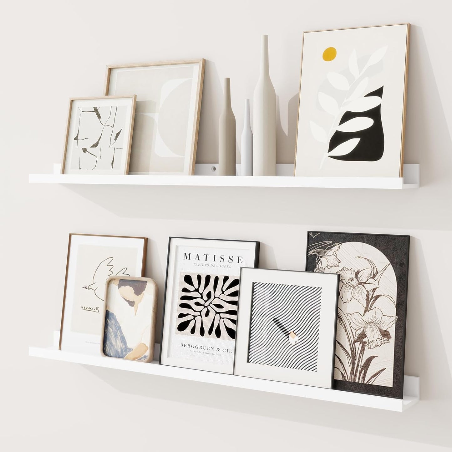 RICHFOCUS Picture Ledge Shelf Set of 2 for Stylish Wall Decor