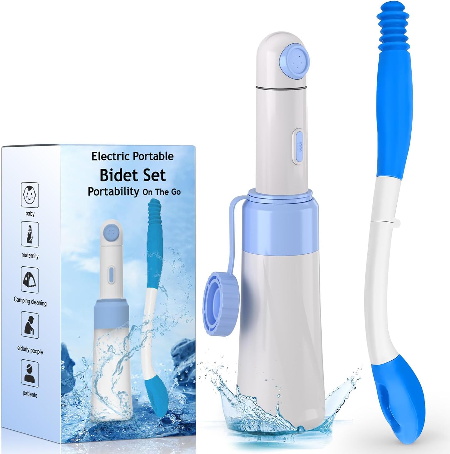 Portable Bidet Toilet Aids Wiper Tool Set by Jade Butterfly