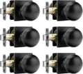Black Passage Door Knobs Matte Black (6 Pack) - Durable Interior