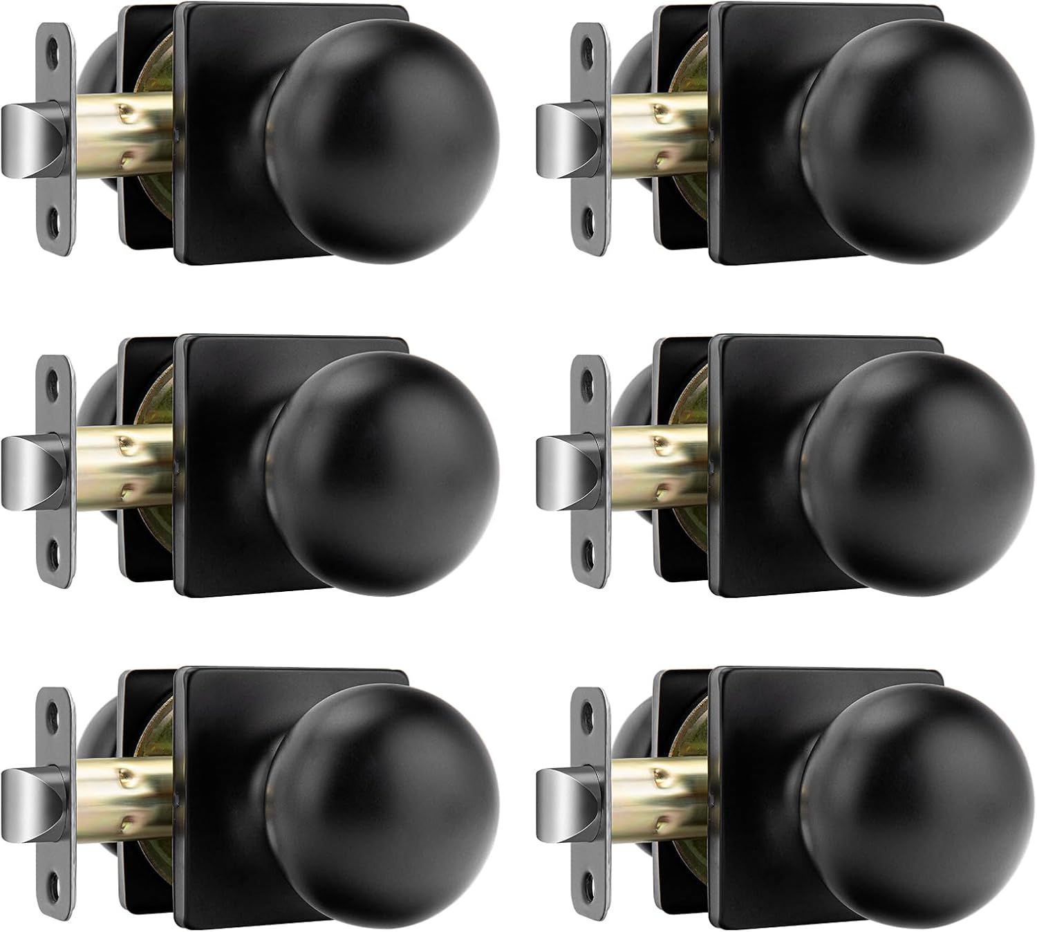 Elegant Black Passage Door Knobs for Modern Home Decor