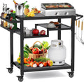 Outdoor Grill Table Multi-Function Pizza Oven Stand - Heavy Duty Cart