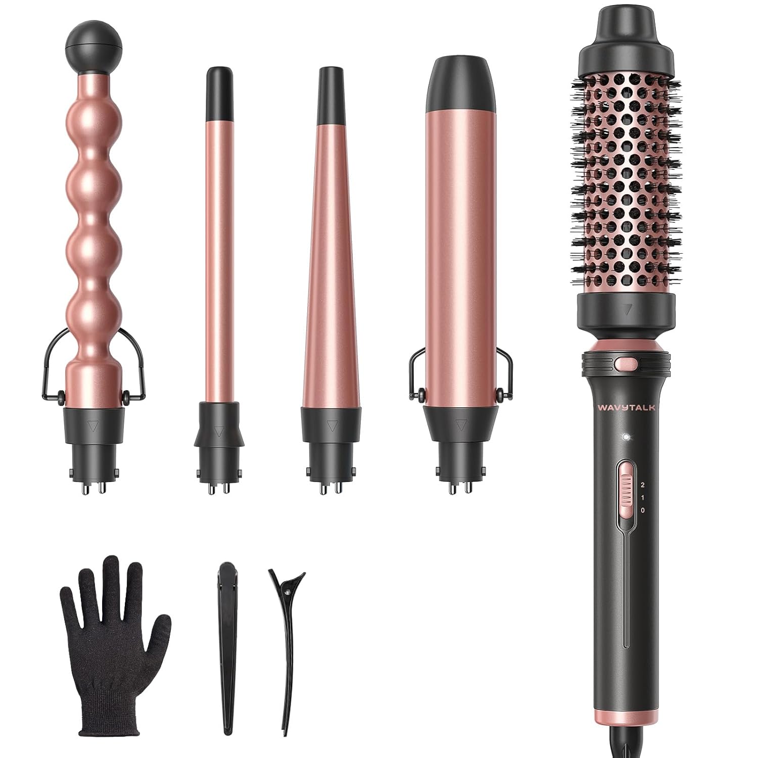 Wavytalk 5 in 1 Curling Wand Set for Stunning Hairstyles