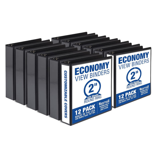 Samsill 2 Inch 3 Ring Binders for School, Home, Office Use