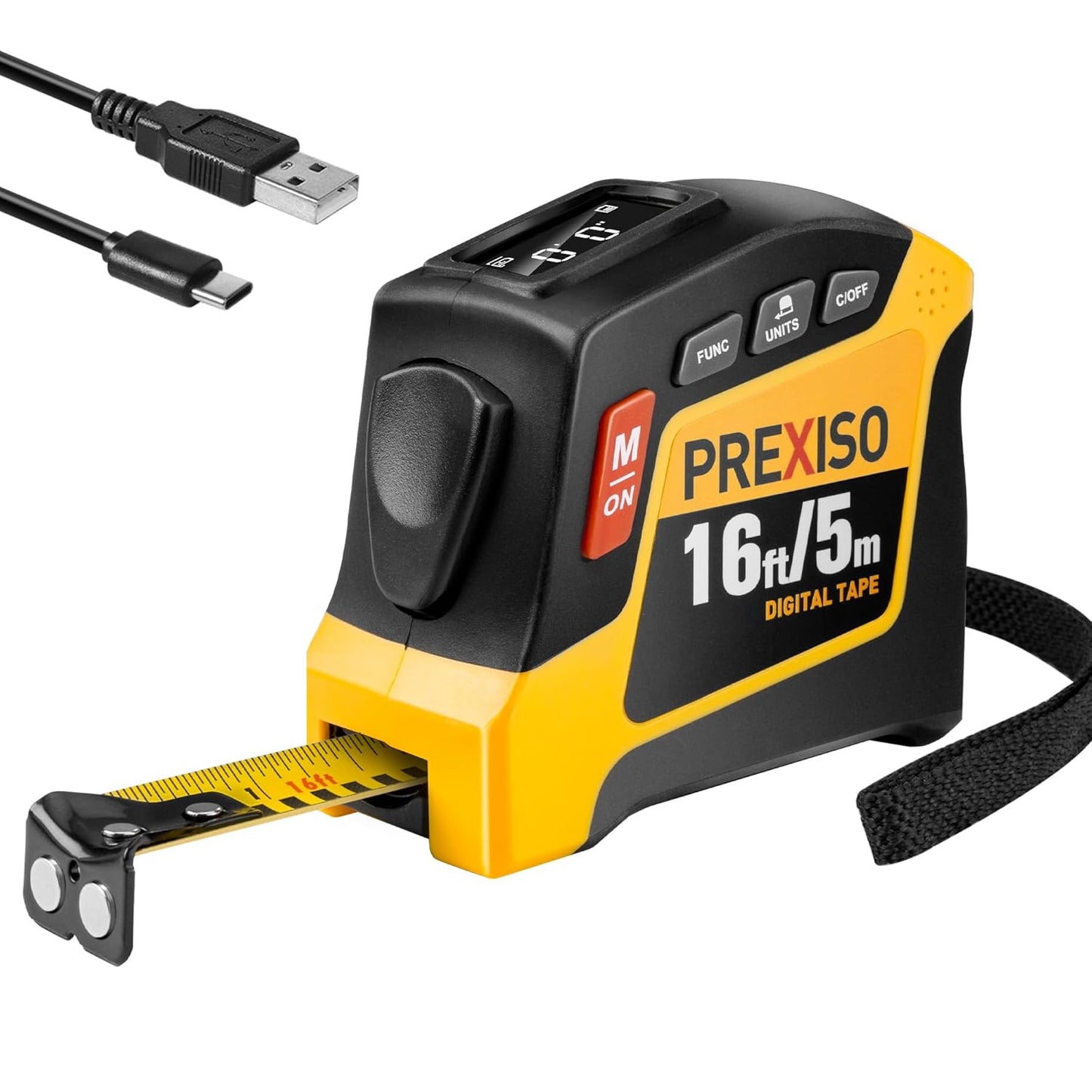PREXISO 2-in-1 Digital Tape Measure for Accurate Measurements