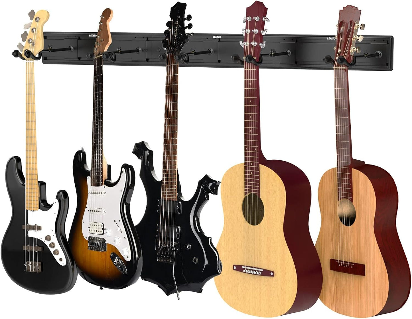 LEKATO Guitar Wall Mount: Space-Saving Multi-Instrument Holder