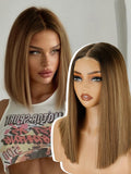 NOSTALGIA Short Straight T Part HD Lace Front Wig 14 in - Natural Bob