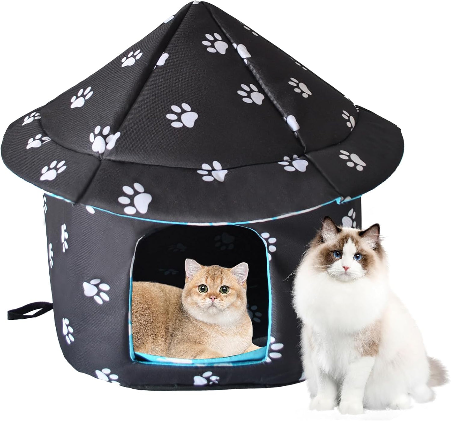 Foldable Weatherproof Cat House - Cozy Outdoor Shelter