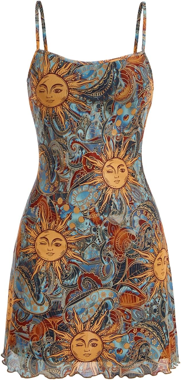 Milumia Women's Vintage 90s Mini Dress for Effortless Style