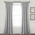 Farmhouse Boho Stripe Woven Tassel Cotton Curtain Panel Pair - Light