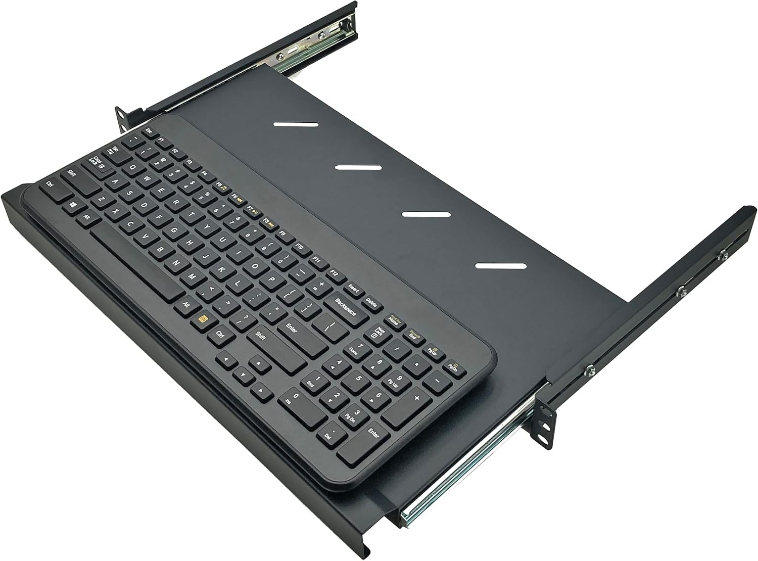 Electriduct 1U Keyboard Tray - Space-Saving Rack Mount Shelf