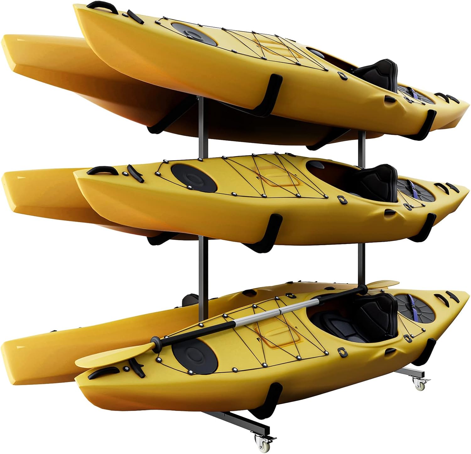 Bonnlo Kayak Stand Freestanding Storage Rack for 6 Boats