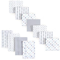 Boy Feathers 11-Piece Cotton Flannel Burp Cloths and Blankets - Soft