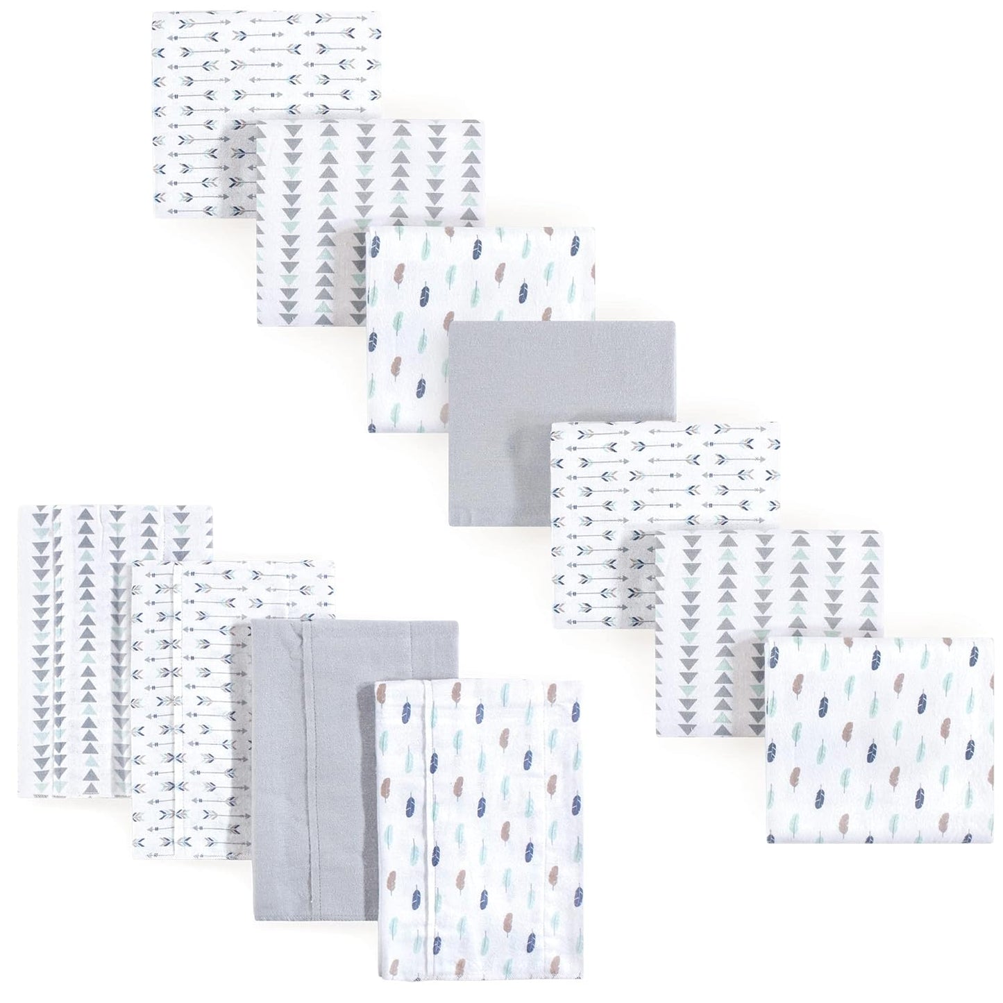 Luvable Friends Baby Cotton Flannel Burp Cloths & Blankets Set
