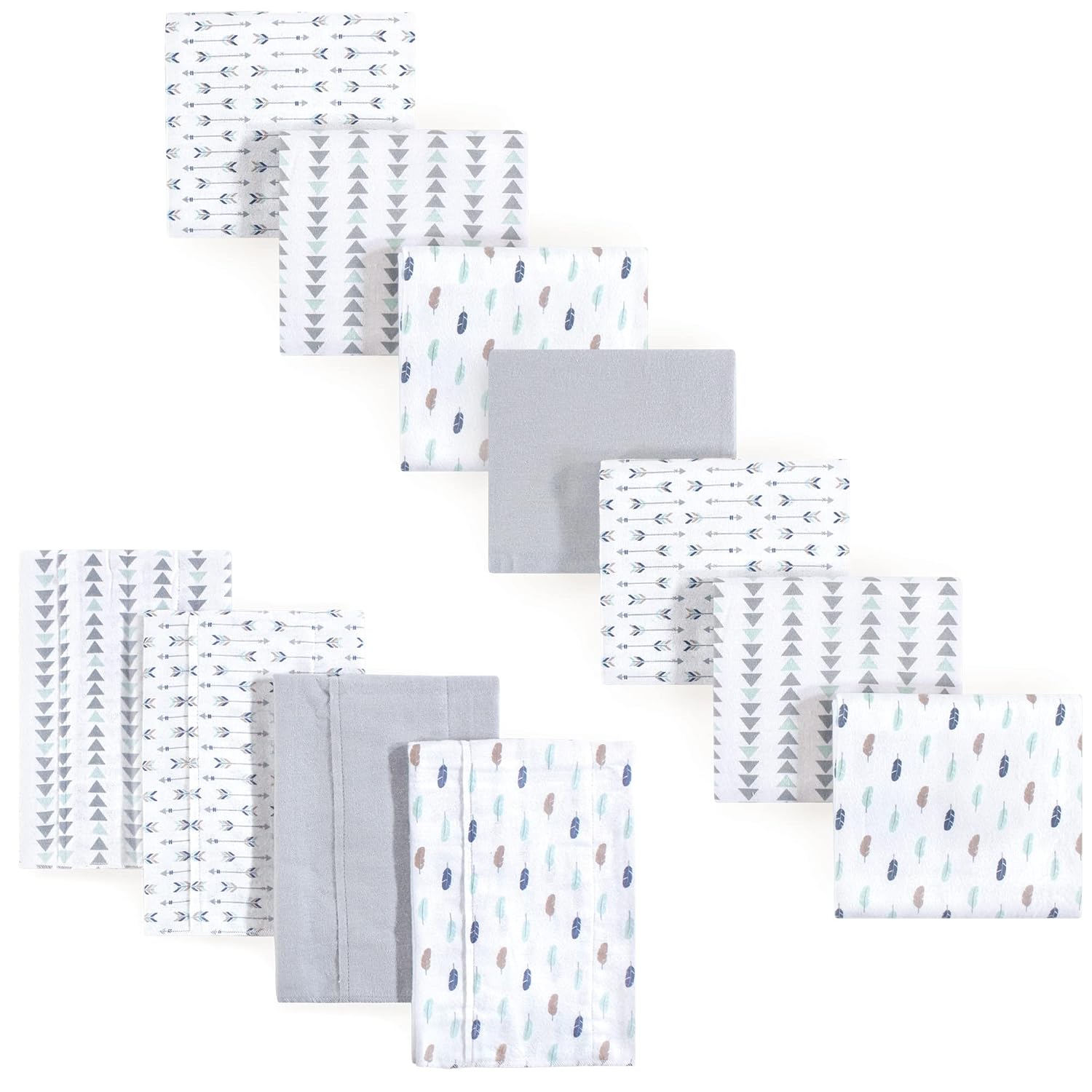 Luvable Friends Baby Cotton Flannel Burp Cloths & Blankets Set