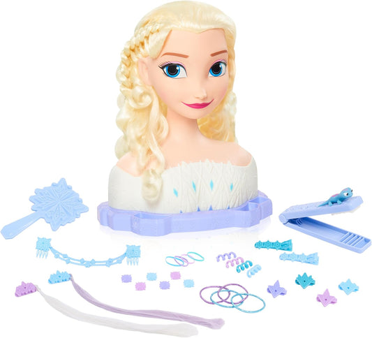Disney Frozen Deluxe Elsa Styling Head with 18 Accessories Set