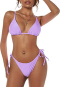 ZAFUL Women's Triangle Bikini Floral String Bikini Set - Flattering 6
