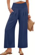 ANRABESS Womens Wide Leg High Waisted Palazzo Pants - Flowy Summer Do