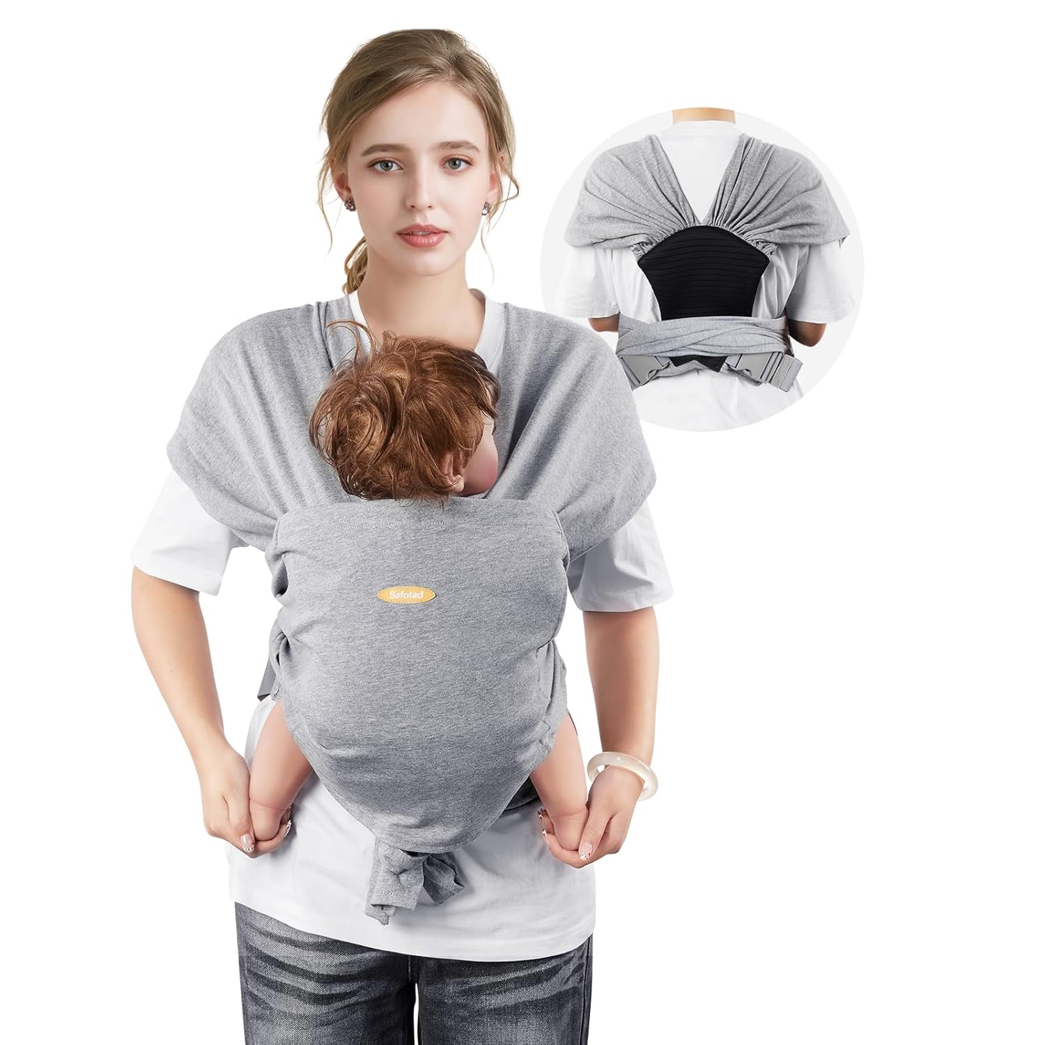 Safotad Easy Wear Baby Wrap, Hands-Free & Lightweight