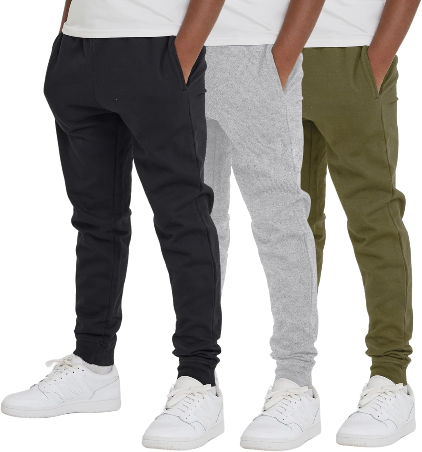 Ultra Performance Boys Sweatpants 3 Pack for Active Kids
