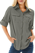 Women's UPF 50 Long Sleeve Sun Protection Shirt - Breathable Quick Dry