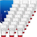 Personalized Beer Glasses Set of 24 Engraved Red 16oz Pint Glasses