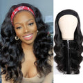 Headband Wig Human Hair Body Wave 16in - Glueless Wear and Go