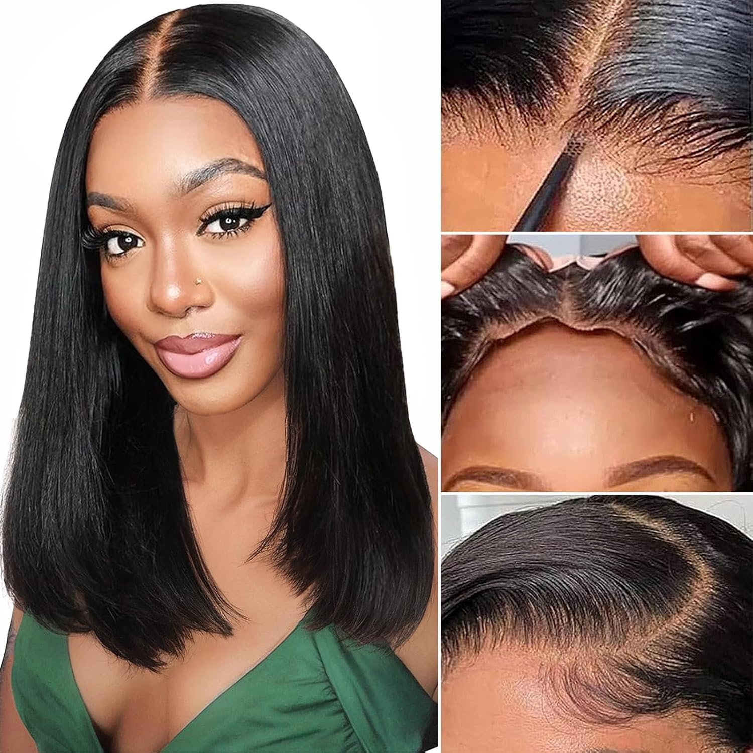 Wear and Go Glueless Bob Wig Human Hair for Black Women