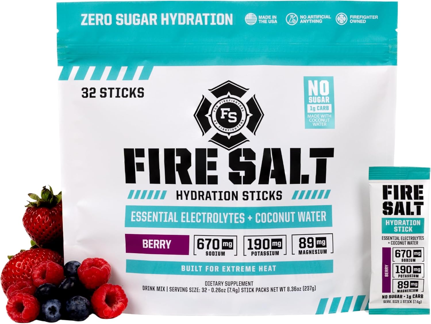 Fire Salt Hydration Sticks for Electrolyte Balance on the Go