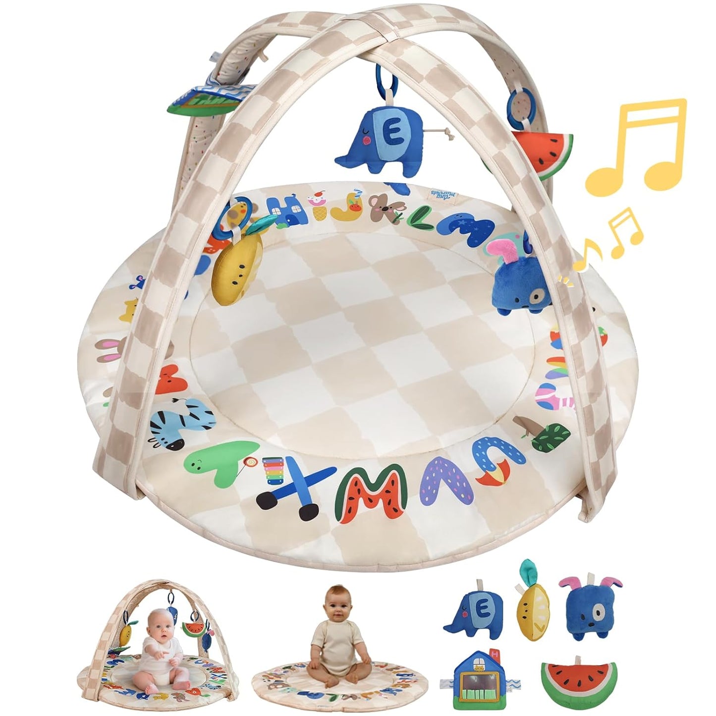 Baby Play Gym & Activity Mat with Light-up Musical Arch